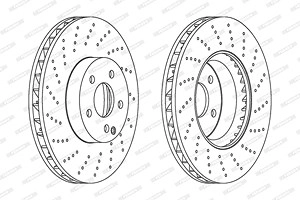 FERODO Bremsscheibe DDF1694C-1 Bremsscheiben,Scheibenbremsen MERCEDES-BENZ,C-Klasse Limousine (W204),C-Klasse T-modell (S204)