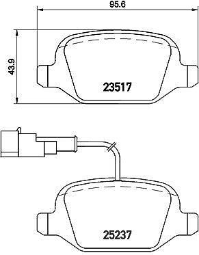 BREMBO Bremsbelagsatz P 23 131 Bremsbeläge,Bremsklötze ALFA ROMEO,MITO (955)