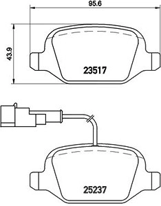 BREMBO Bremsbelagsatz P 23 131 Bremsbeläge,Bremsklötze ALFA ROMEO,MITO (955)