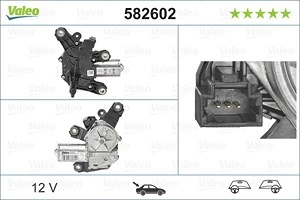 VALEO Scheibenwischermotor 582602 Wischermotor RENAULT,DACIA,Clio IV Schrägheck (BH_),Captur (J5_, H5_),Clio IV Grandtour (KH_),Zoe (BFM_)