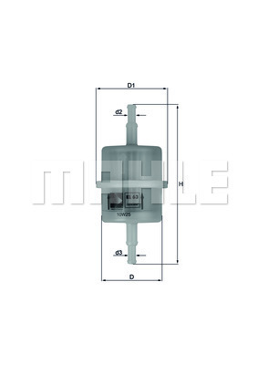 MAHLE ORIGINAL Kraftstofffilter KL 63 OF Leitungsfilter,Spritfilter VW,OPEL,RENAULT,CITYGOLF,COMMODORE A Coupe,COMMODORE A,CLIO I (B/C57_, 5/357_)