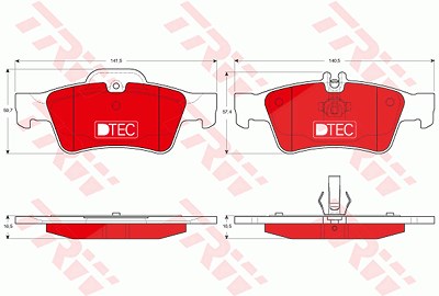 TRW Bremsbelagsatz GDB1546DTE Bremsbeläge,Bremsklötze MERCEDES-BENZ,OPEL,TOYOTA,E-Klasse Limousine (W211),E-Klasse T-modell (S211)