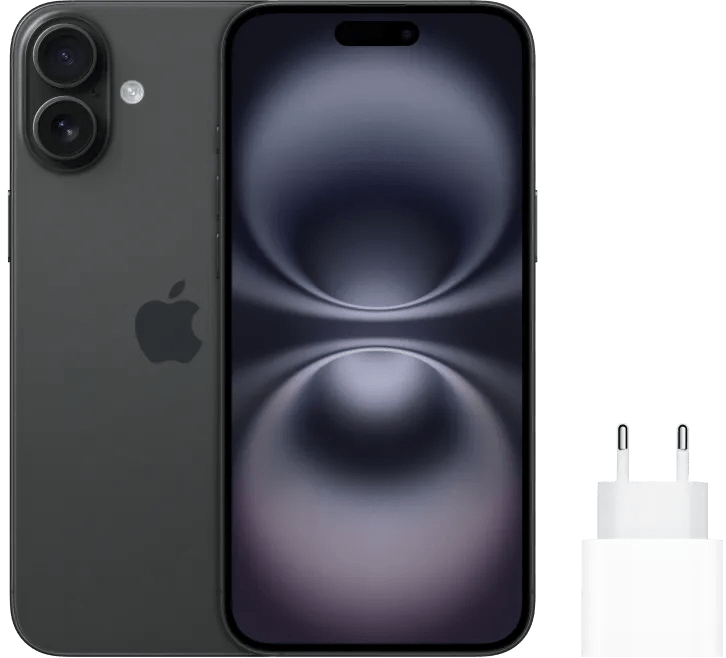 Apple iPhone 16 Plus 256GB Schwarz + Apple Schnellladegerät