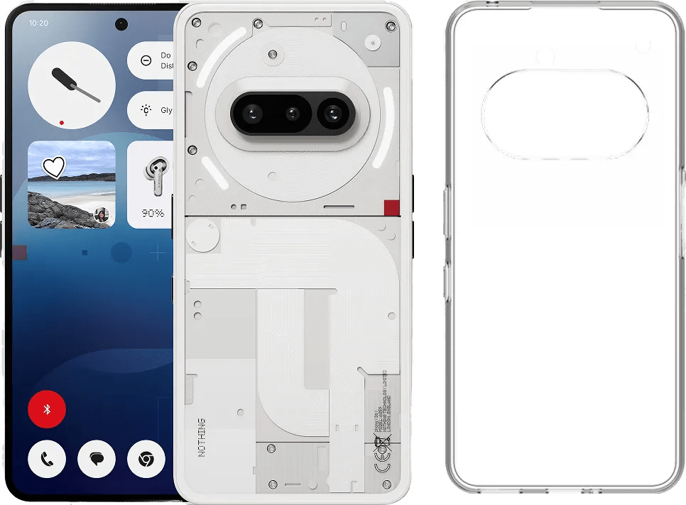 Nothing Phone (3a) 256GB Weiß 5G + Just in Case Backcover Transparent