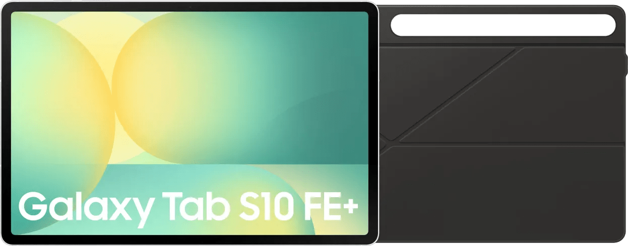 Samsung Galaxy Tab S10 FE Plus 13,1 Zoll 128 GB Wi-Fi Silber + Book Case Schwarz
