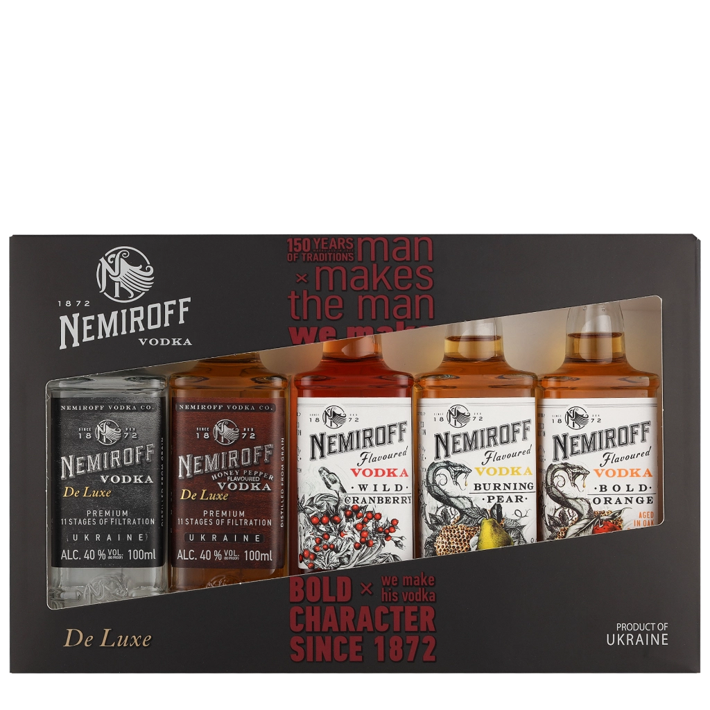 Nemiroff 150 Years Of Tradition Taster Set 5 x 10 cl Wodka