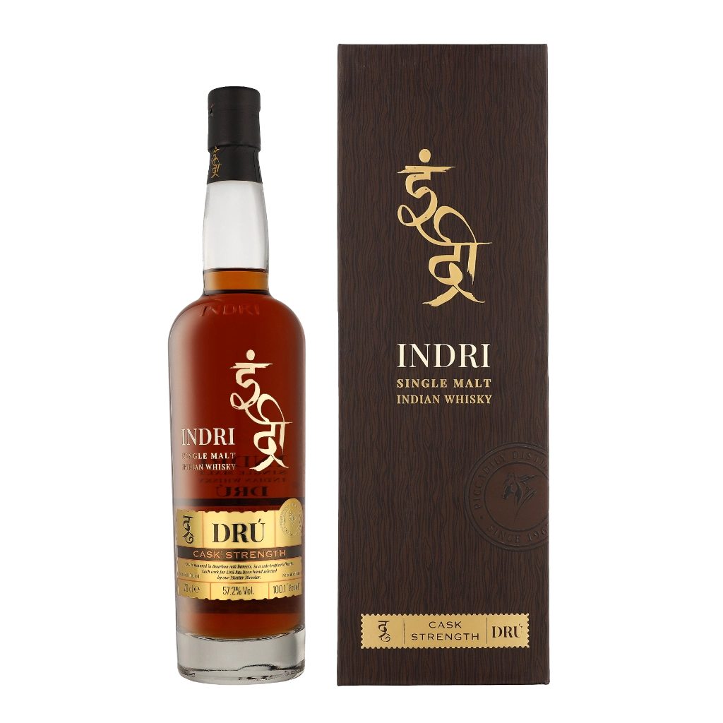 Indri Single Malt - Dru Cask Strength 0.7 liter Whisky Geschenkverpackung