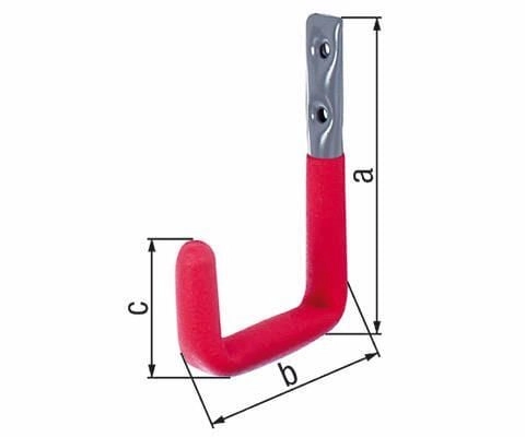 Wandhaken Stahl grau