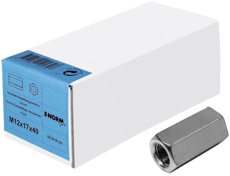 Verbindungsmutter 6kt. zn M 6x10x20 E-NORMpro 100 Stück