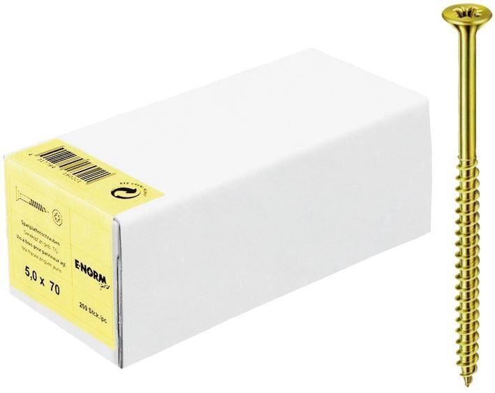Spanplattenschrauben Senkkopf Teilgewinde verzinkt-gelb 6,0x100/