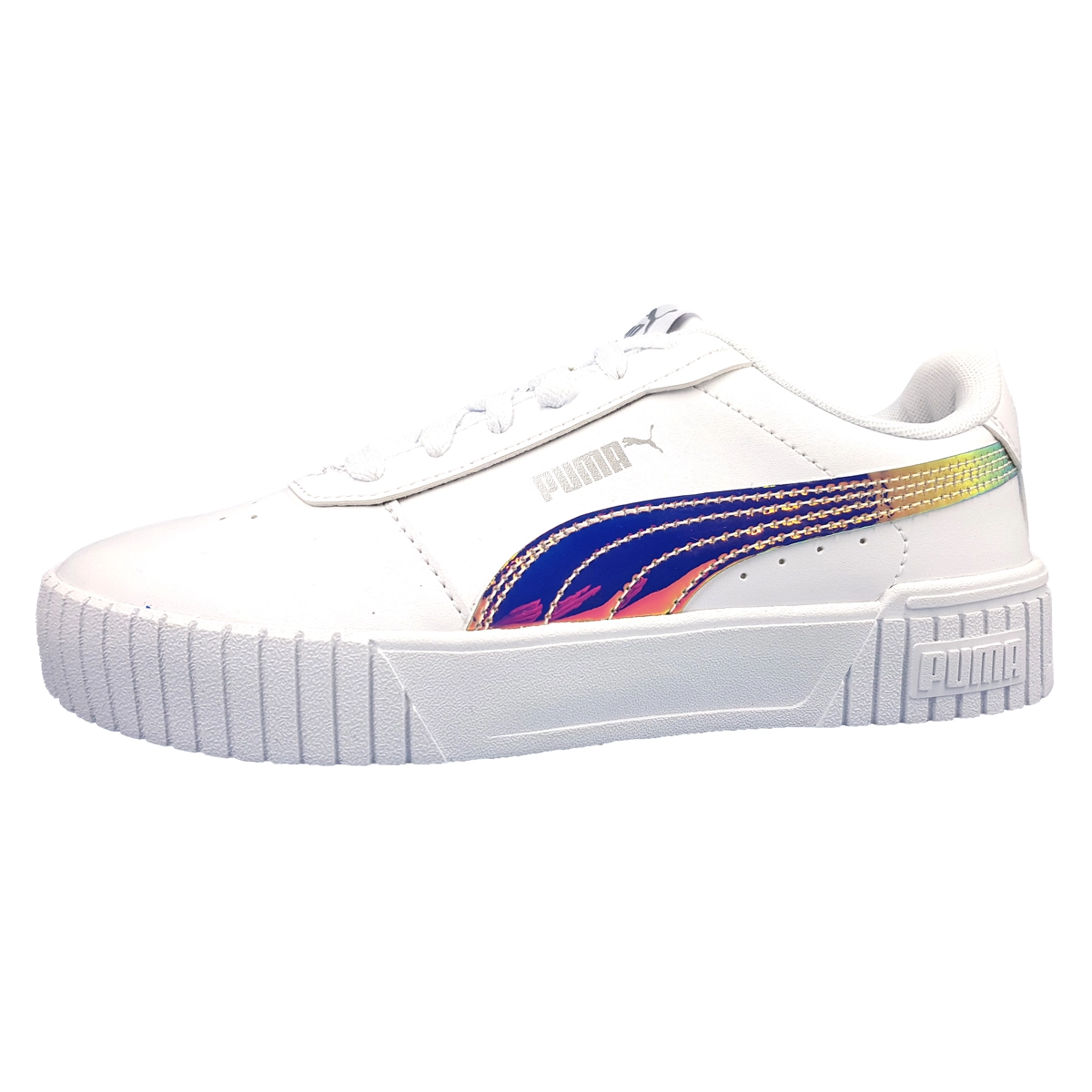 Puma Carina 2.0 Holo JR 387985-01 Weiß 01 white/blue iris-silver