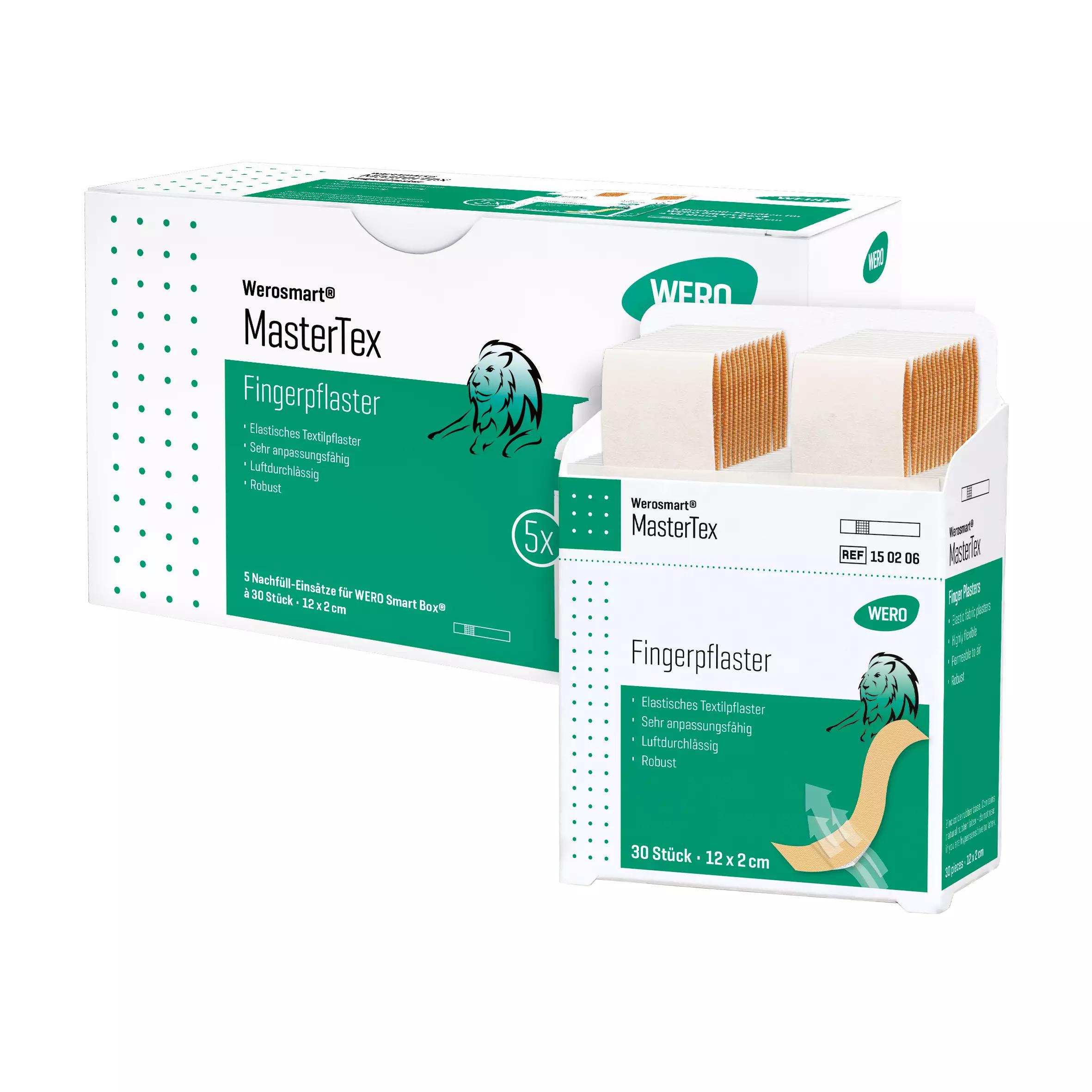 Werosmart® MasterTex Pflasterspender-Einsätze Fingerpflaster - 12 cm, 5 Einsätze