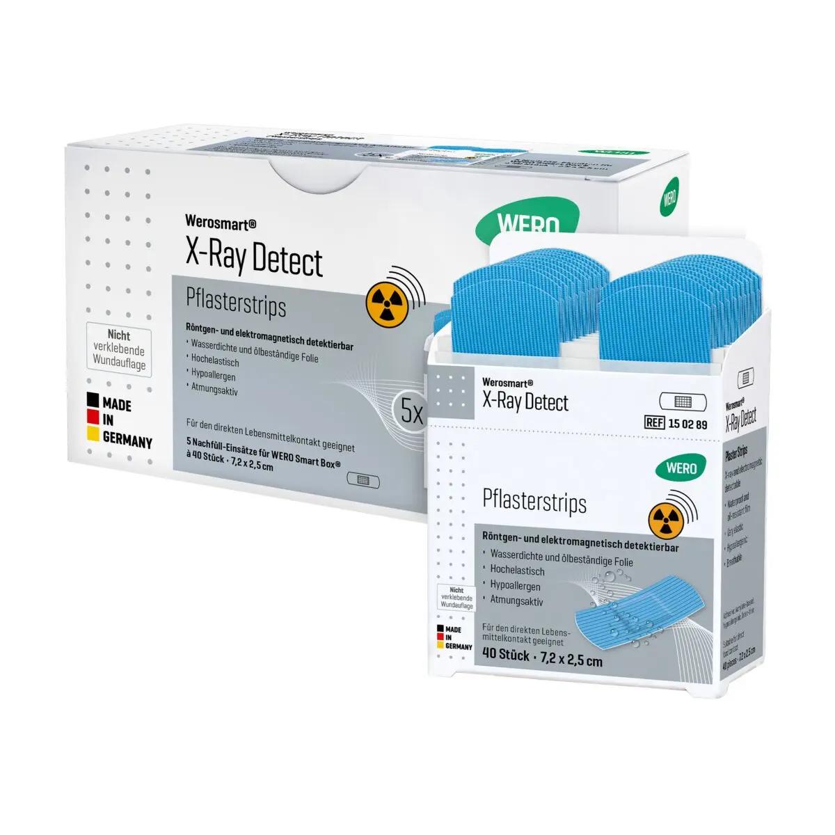 Werosmart® X-Ray Detect Pflasterspender-Einsätze Pflasterstrips - 7,2 cm, 5 Einsätze