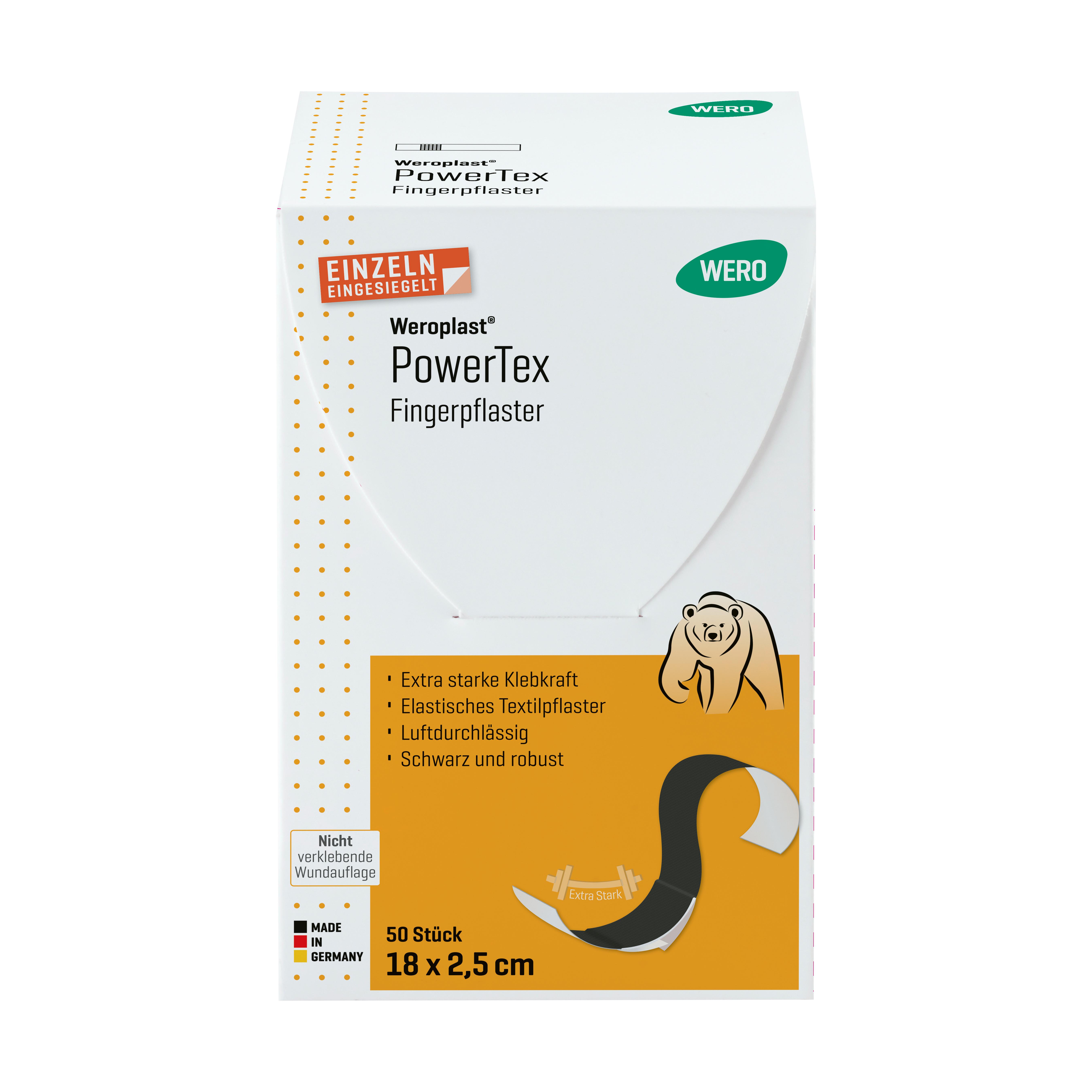 Fingerpflaster Weroplast® PowerTex - 2,5 cm, 18 cm