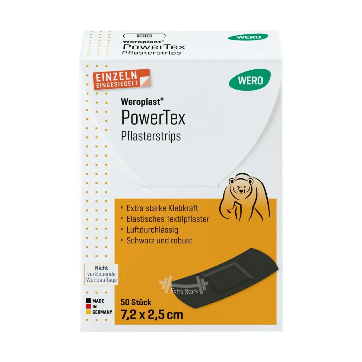 Pflasterstrips Weroplast® PowerTex - 2,5 cm, 7,2 cm