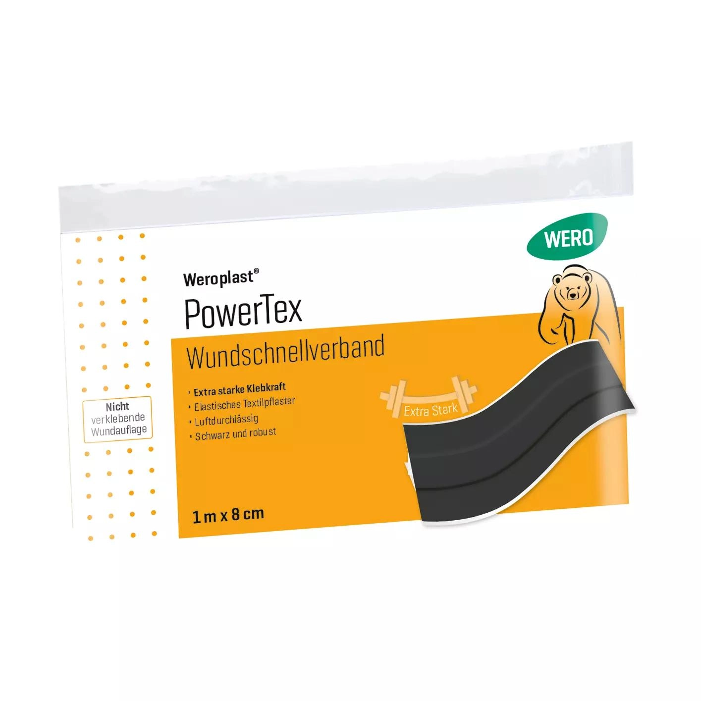 Wundschnellverband Weroplast® PowerTex - 8 cm, 1 m