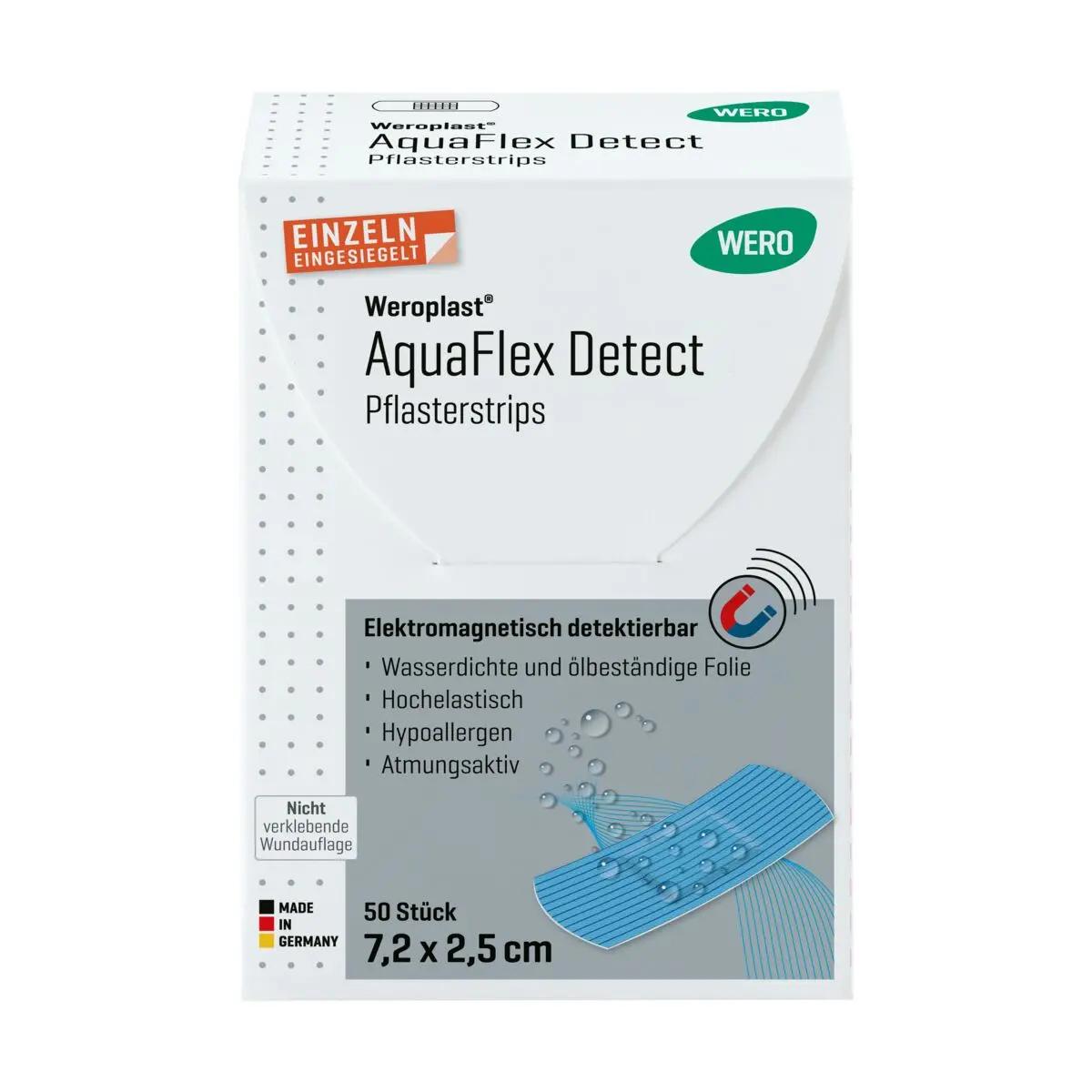 Weroplast® AquaFlex Detect Pflasterstrips - 2,5 cm, 7,2 cm
