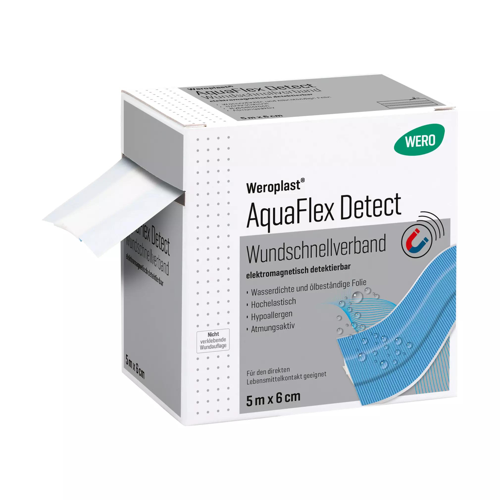 Weroplast® AquaFlex Detect Wundschnellverband - 6 cm, 5 m