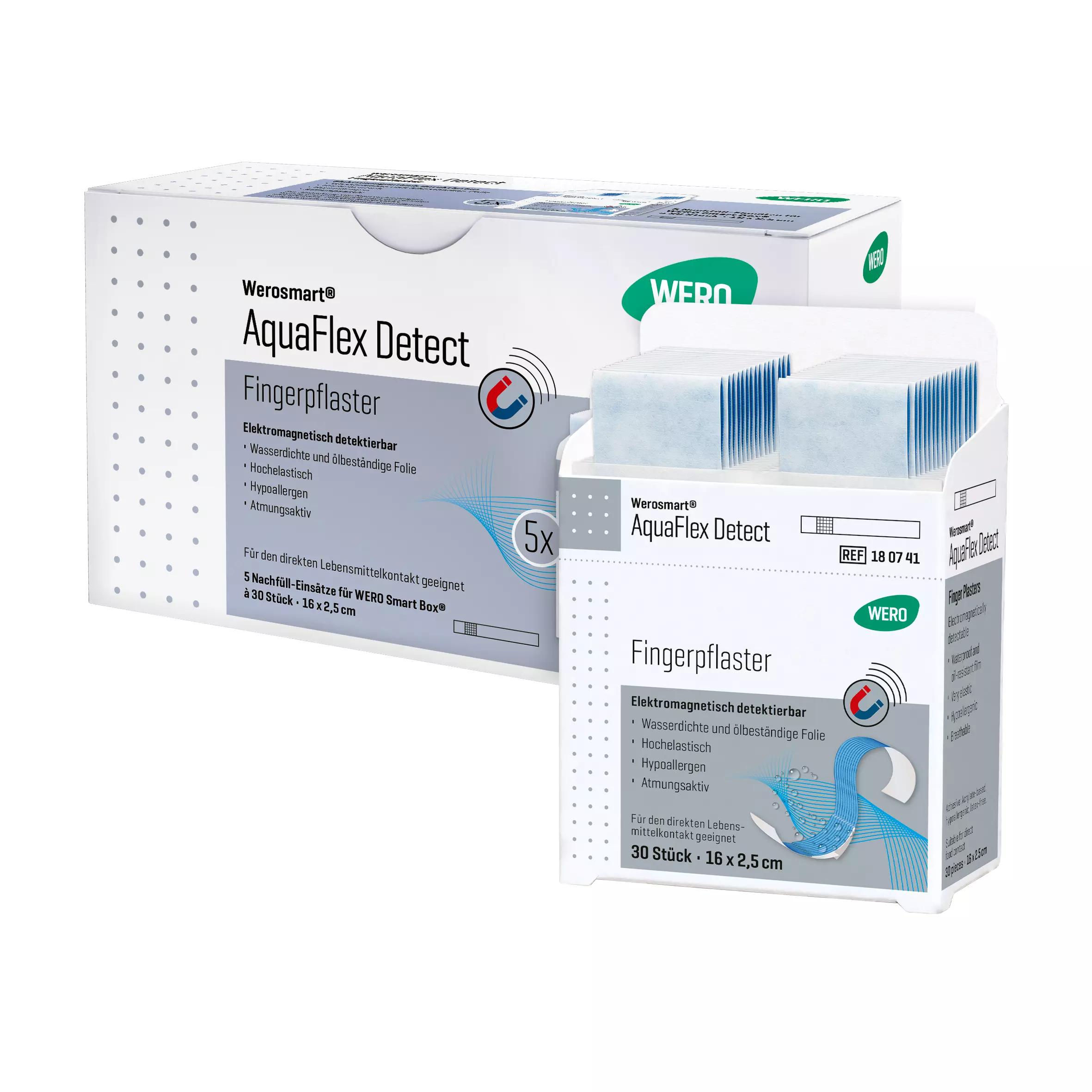 Werosmart® AquaFlex Detect Pflasterspender-Einsätze Fingerpflaster - 16 cm, 5 Einsätze