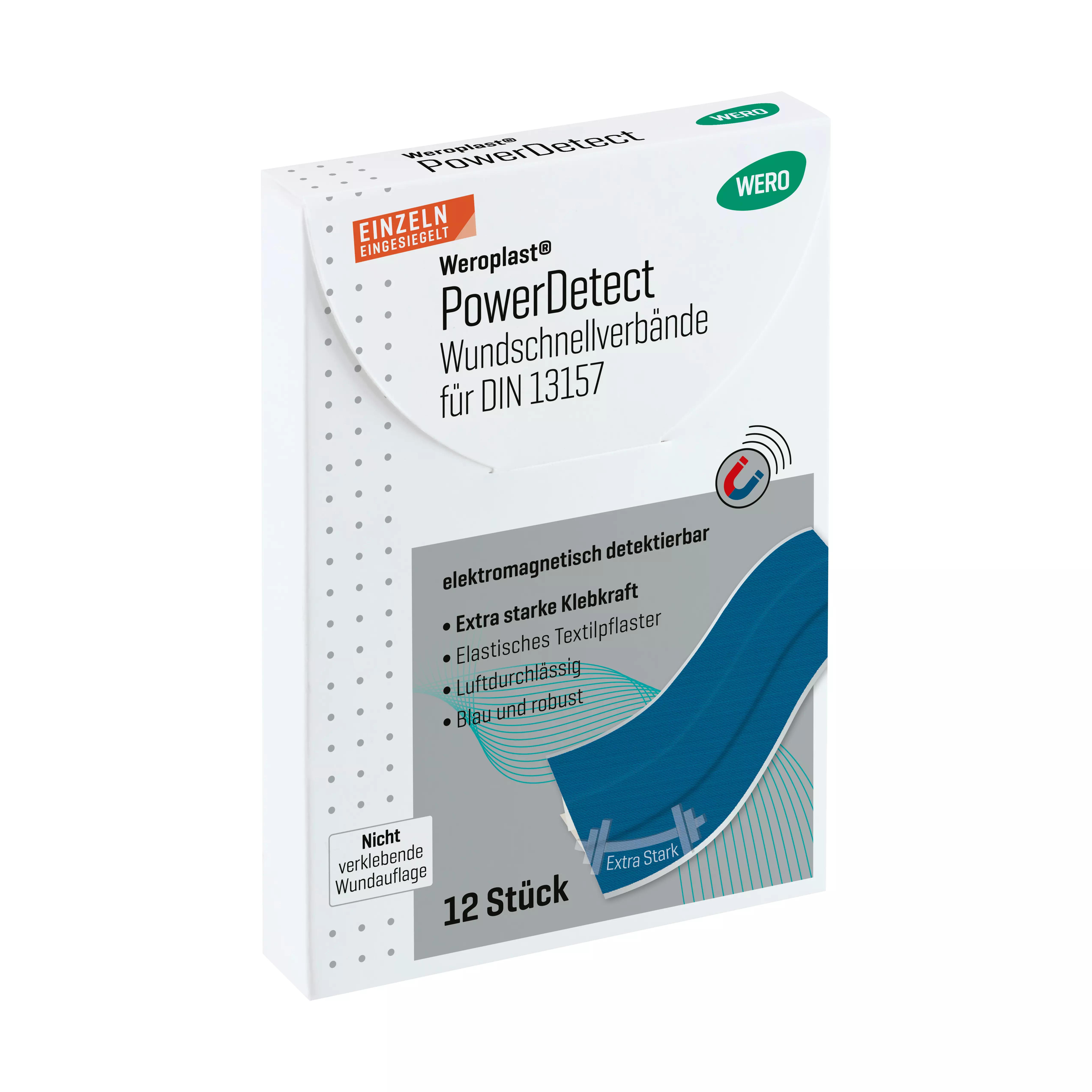 Pflasterset Weroplast® PowerDetect - Wundschnellverbände DIN 13157