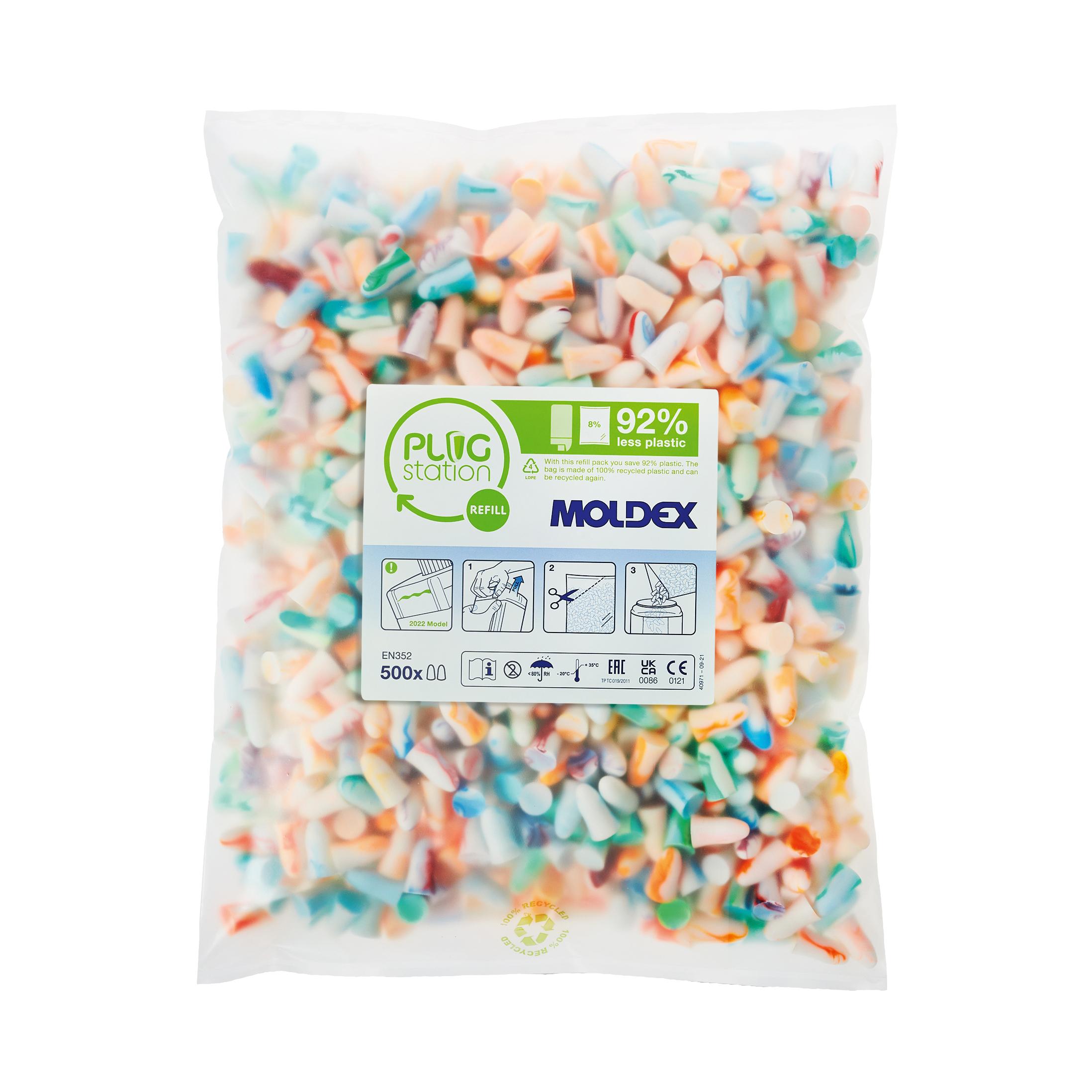 MOLDEX Spark Plugs Soft Gehörschutzstöpsel in Nachfüllpackung, 500 Paar