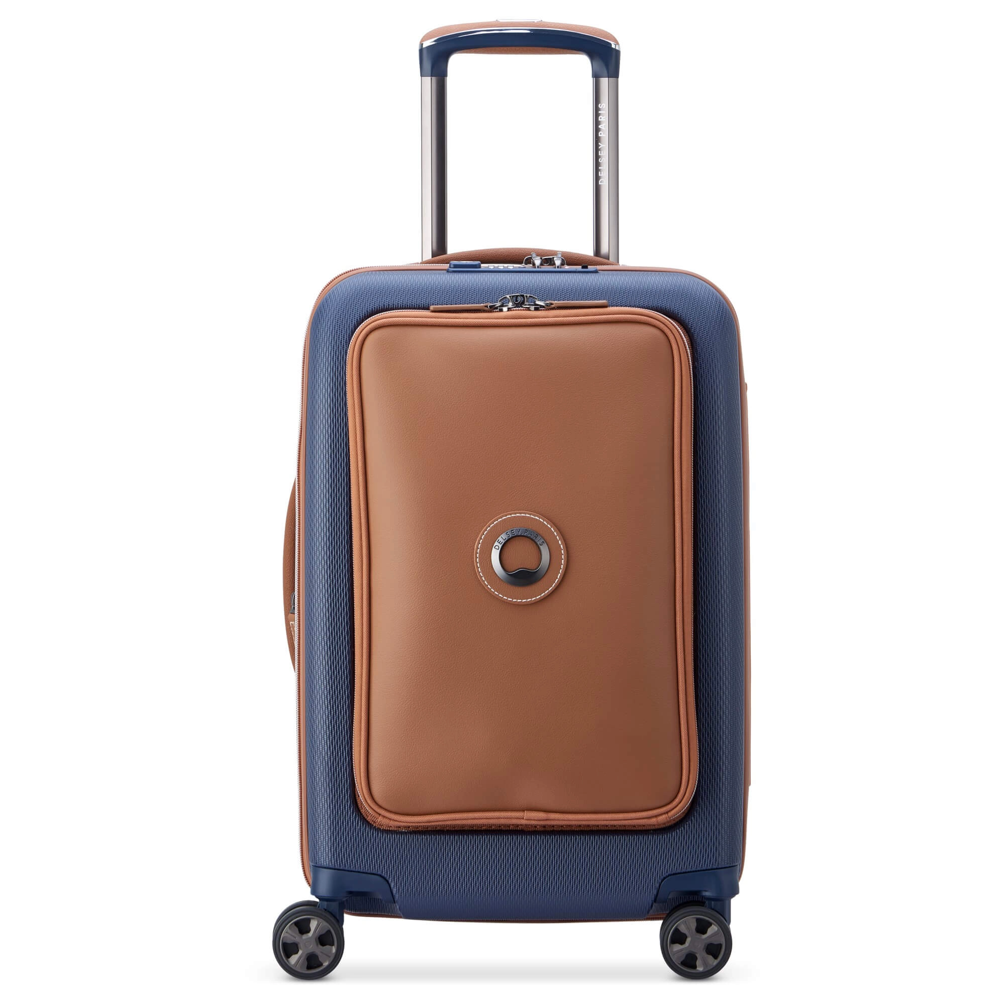 Delsey Paris Chatelet Air 2.0 - 4-Rollen-Kabinentrolley 55 cm erw. 14" USB (marineblau)