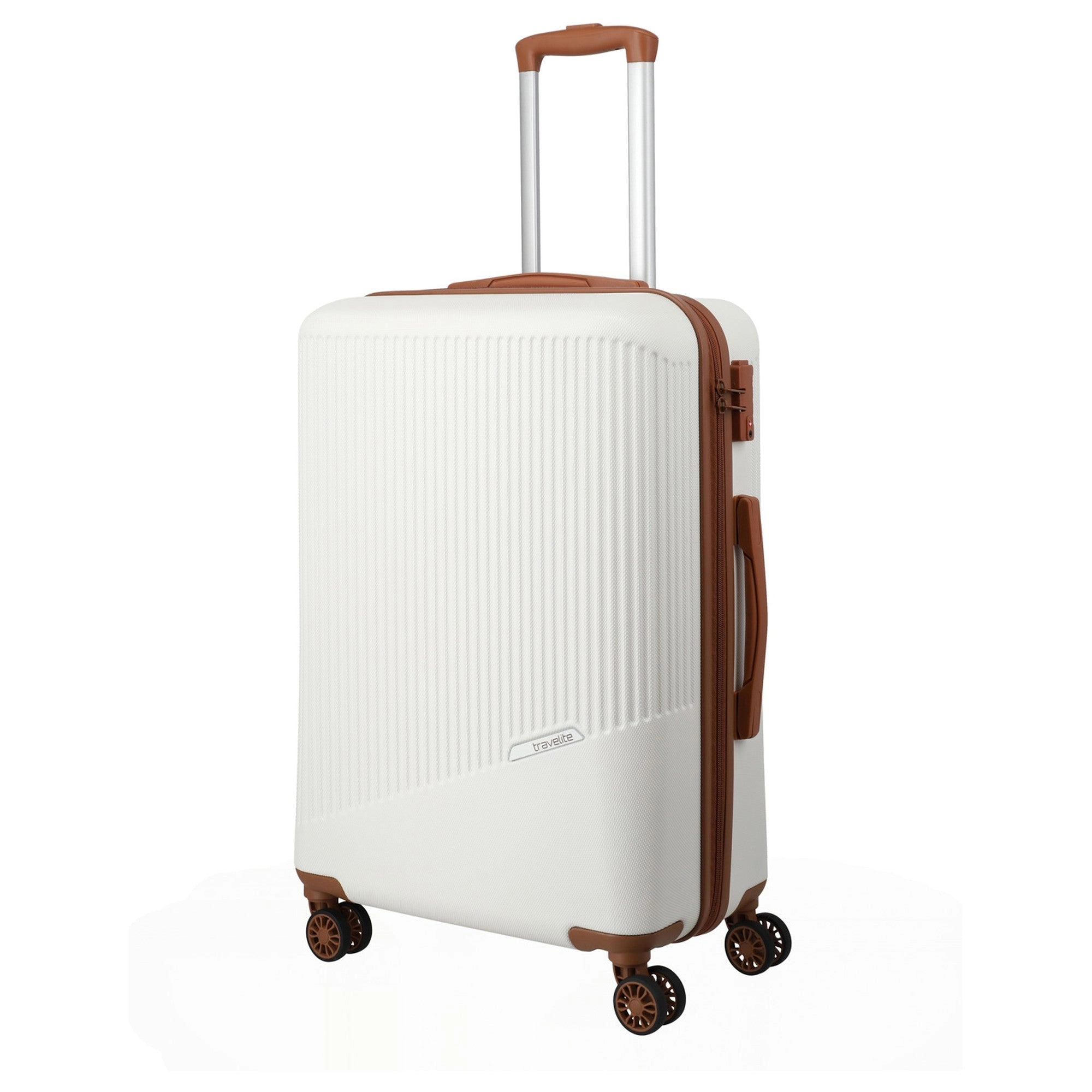 Travelite Bali - 4-Rollen-Trolley M 67 cm (weiß/cognac)