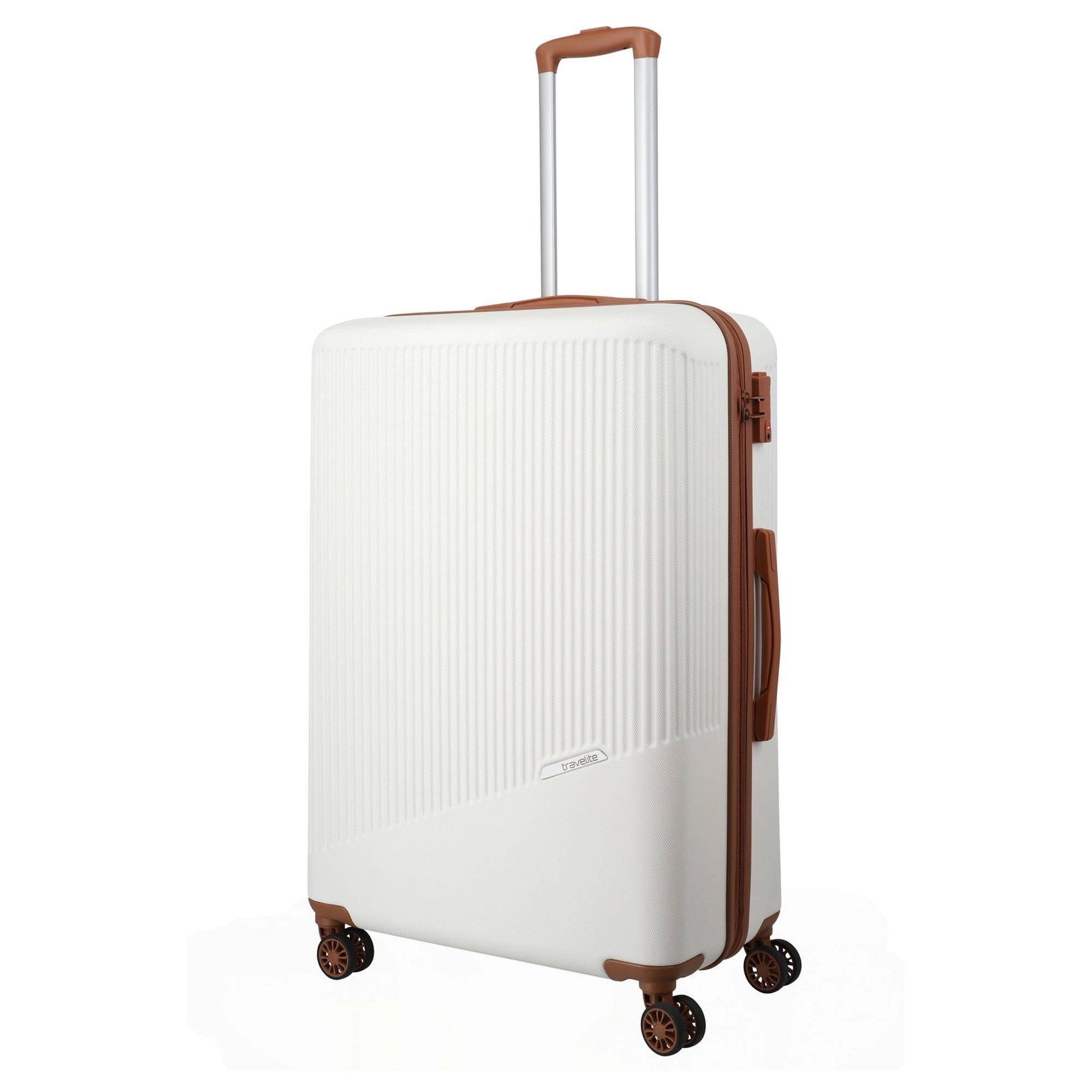 Travelite Bali - 4-Rollen-Trolley L 77 cm (weiß/cognac)