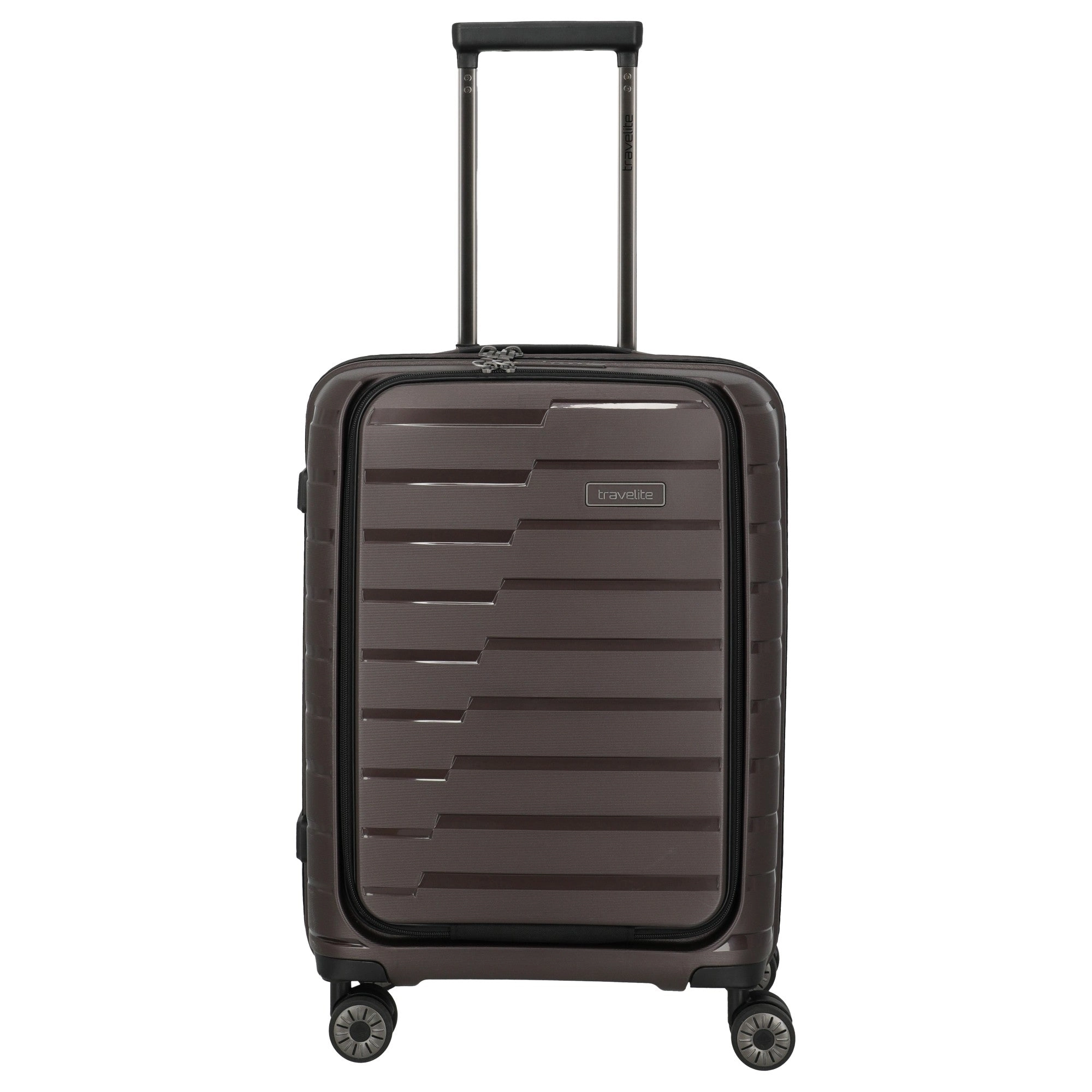 Travelite Air Base - 4-Rollen-Kabinentrolley mit Vortasche S 55 cm (coffee)