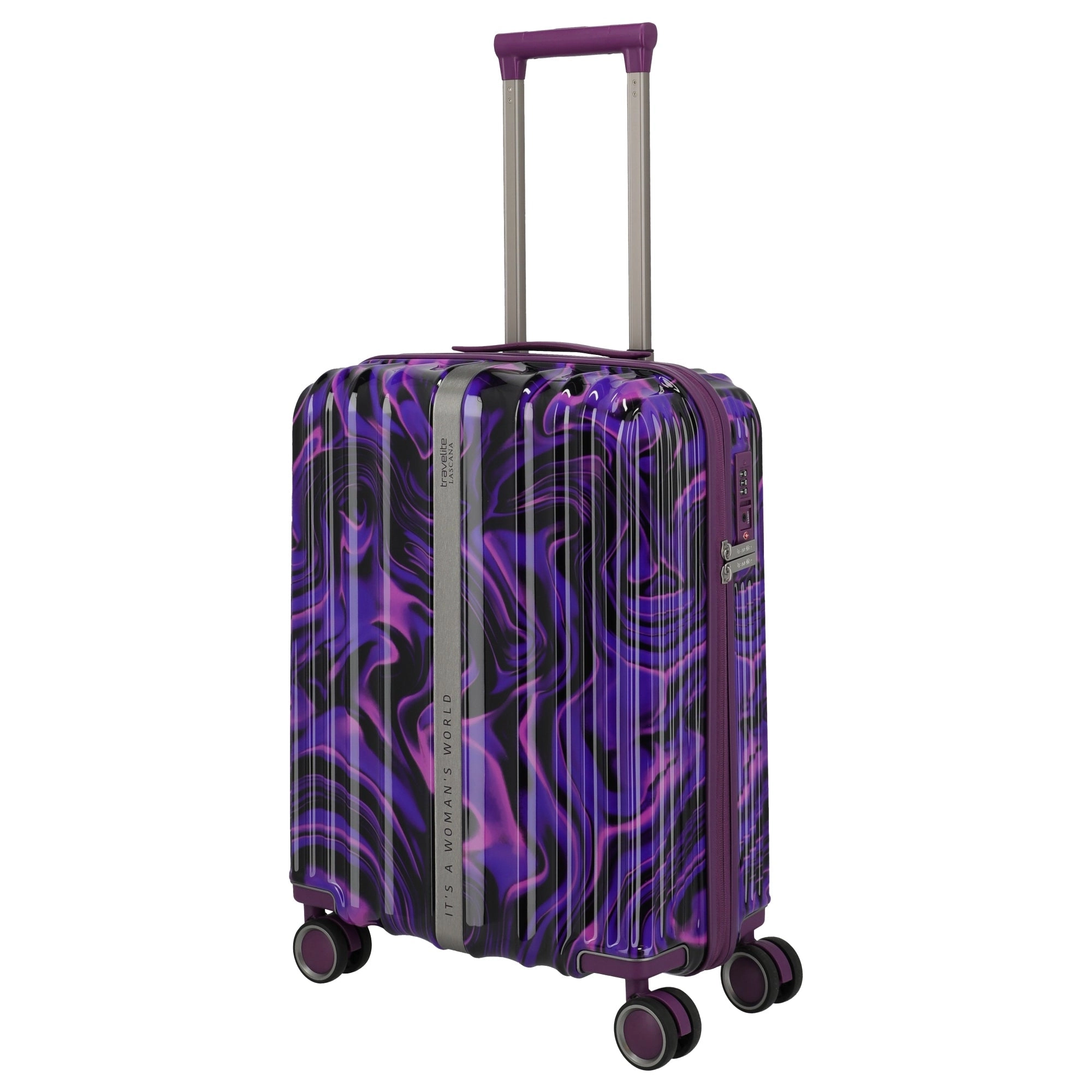 Travelite LASCANA Edition - 4-Rollen-Kabinentrolley 55 cm (purple swirl)