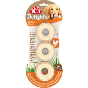 8in1 Delights Kauringe Hähnchenfleisch 3 Stück