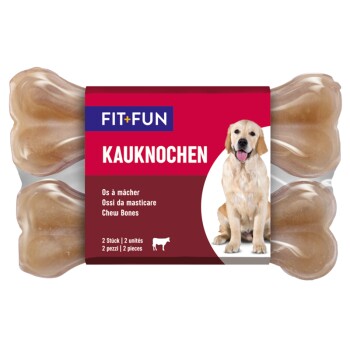 FIT+FUN Kauknochen gepresst 2 Stück, 13 cm
