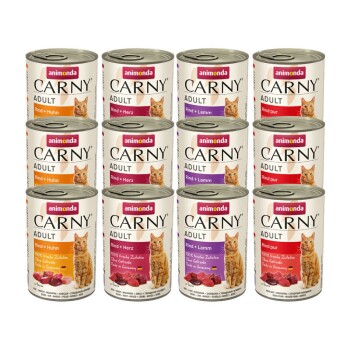 animonda Carny Nassfutter Katze Adult, Mixpaket Fleischauswahl 12x400 g Mixpaket 1