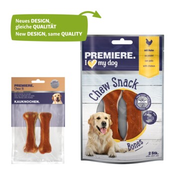 PREMIERE Kauknochen mit Huhn 2 Stück, 120 g