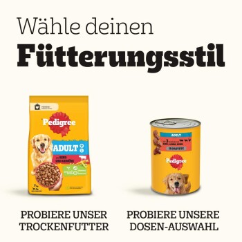 Pedigree Nassfutter Hund Adult, Multipack, Gemischte-Selektion mit Gemüse, in Sauce 12x100 g