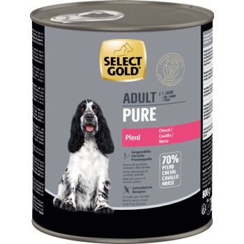 SELECT GOLD Pure Adult Pferd 6x800 g