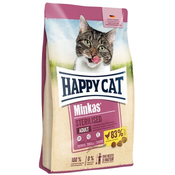 HAPPY CAT Minkas Trockenfutter Katze Adult, Sterilised, Geflügel 1,5 kg