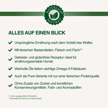 REAL NATURE WILDERNESS Lammohren mit Fell 3 Stück