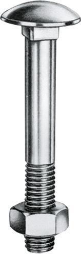 Flachrundschraube DIN 603 M 8x120 Mu zn E-NORMpro 50 Stück