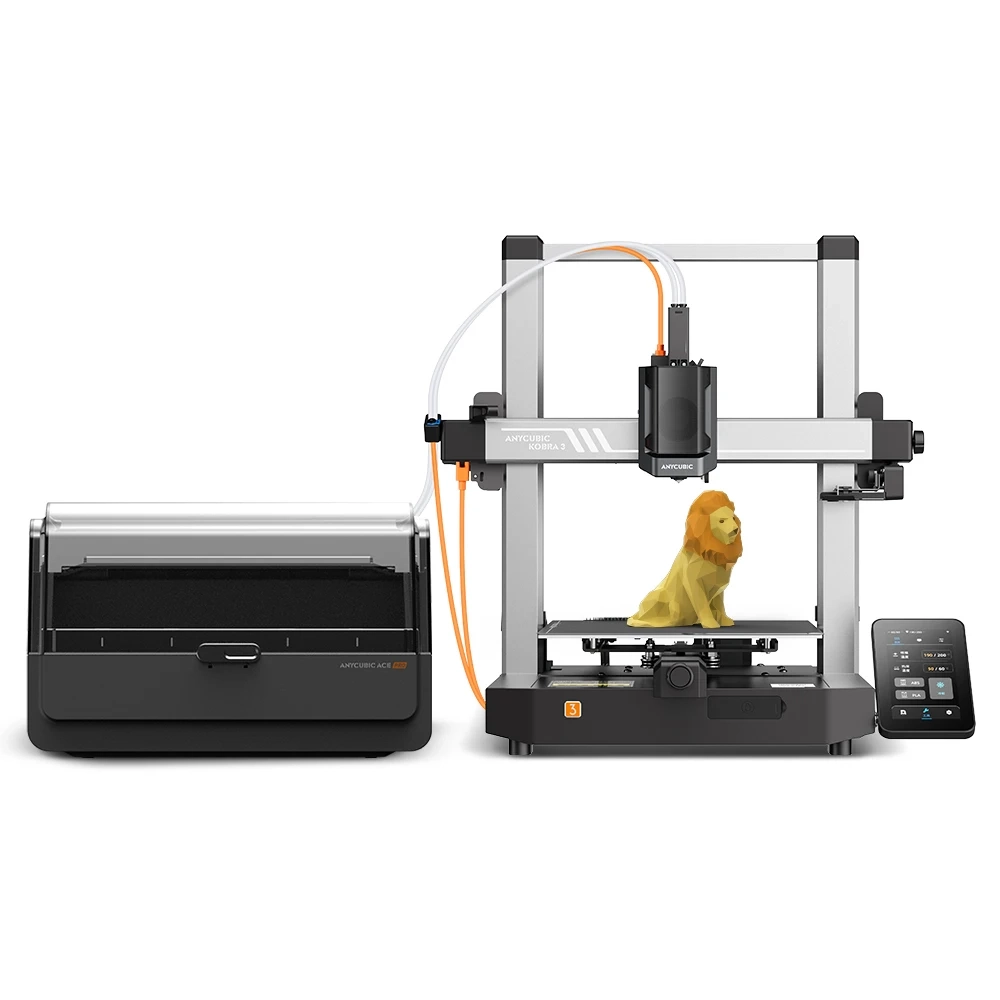 ANYCUBIC Kobra 3 Combo AE-Version, mehrfarbiger FDM-3D-Drucker, 600 mm/s Druckgeschwindigkeit, Baugröße 250 x 250 x 260 mm, 4 bis 8 Farbdruck