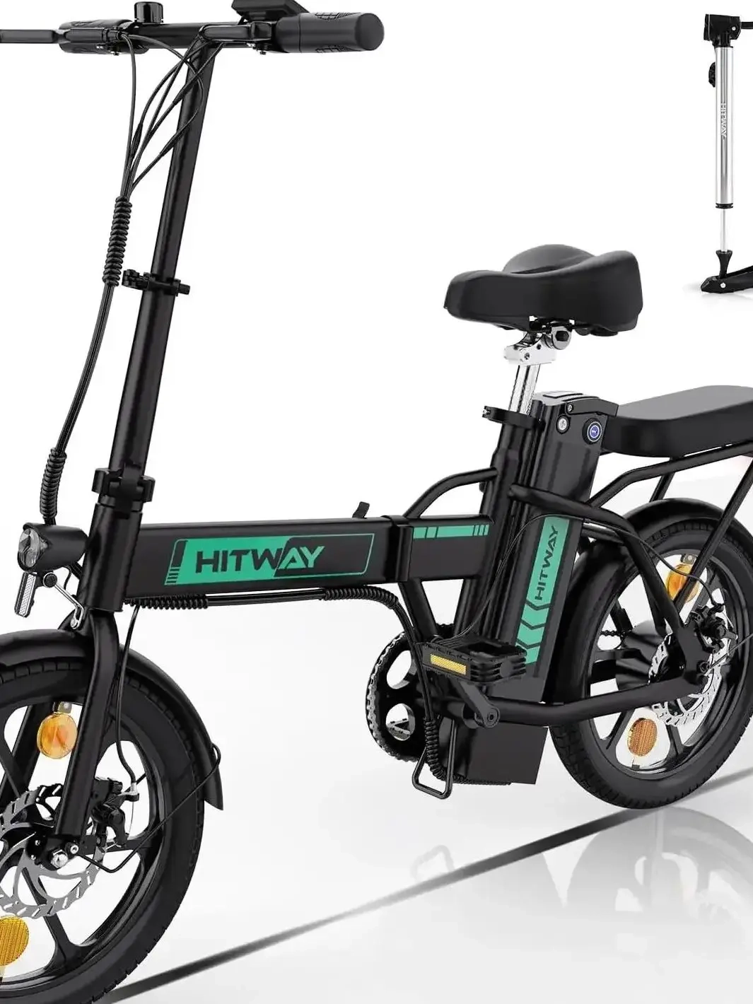HITWAY Elektrofahrrad E-Bike faltbares Stadtfahrrad Lithiumbatterie 36V/10,4Ah, elektrische Kilometerstand kann 35-70k erreichen