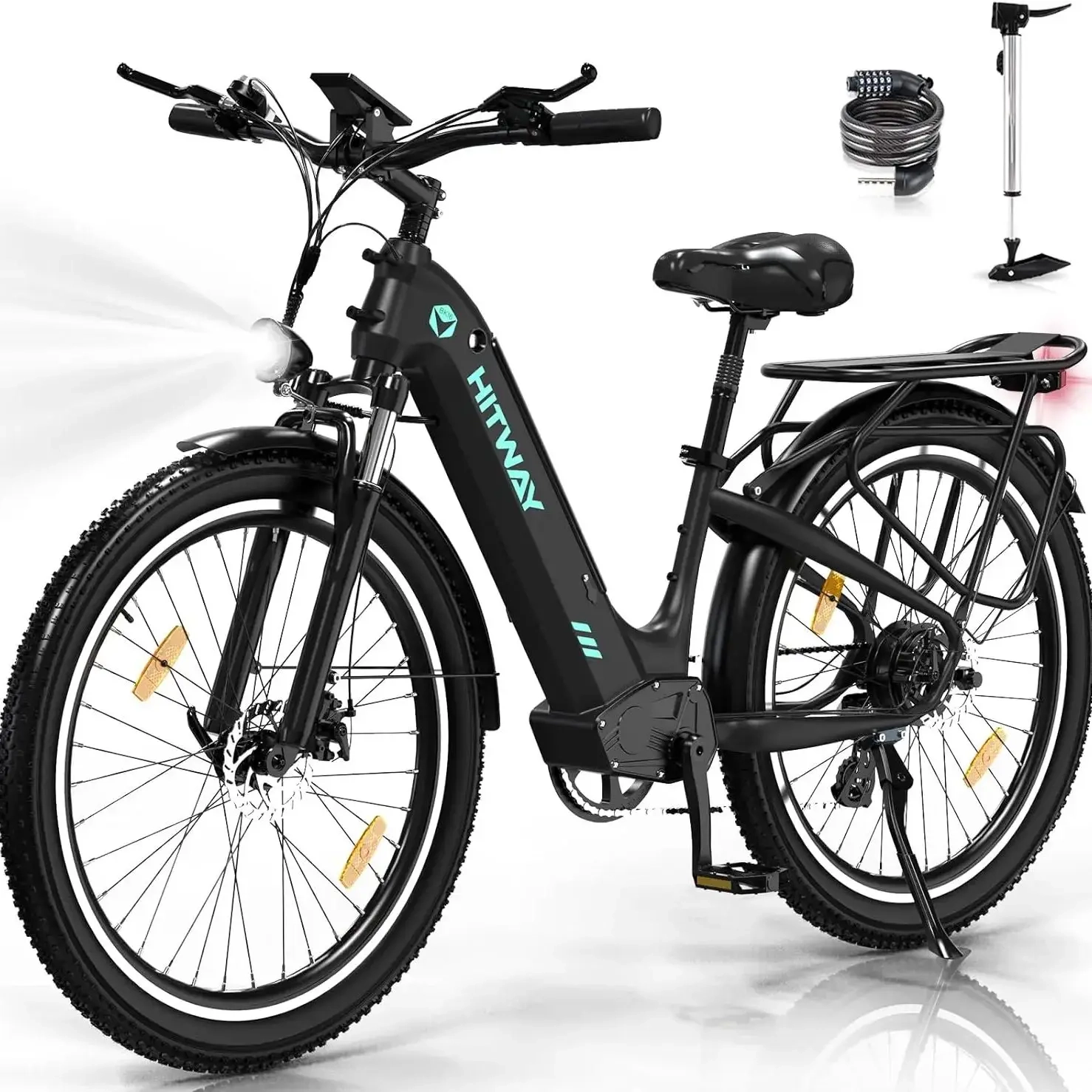 Hitway 26x3,0 stadt elektrisches fahrrad penelec w city cruister e boot 48v 18ah austauschbare batterie 55-80km 7 geschwindigkeit schalter e ke