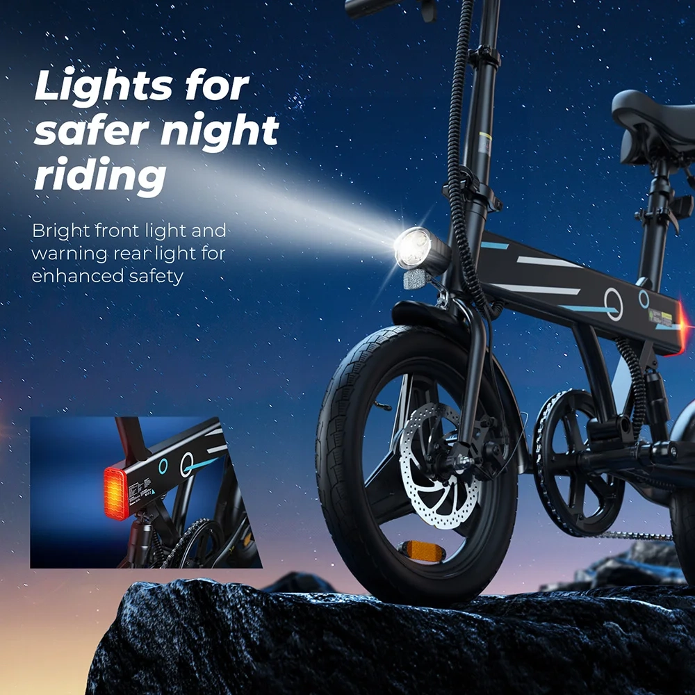 iScooter EB1 Elektrofahrrad, 250 W Motor, 36 V 7,8 Ah Lithiumbatterie, 25 km Hochgeschwindigkeits-Stadt-E-Bike mit 14 Zoll faltbar für Erwachsene
