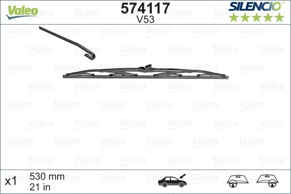 VALEO Scheibenwischer 574117 Wischblatt,Wischerblätter VW,AUDI,BMW,Golf IV Schrägheck (1J1)