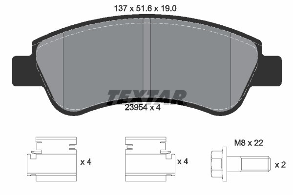 TEXTAR Bremsbelagsatz Q+ 2395401 Bremsbeläge,Bremsklötze OPEL,PEUGEOT,CITROËN,Crossland X (P17),Corsa F,CORSA F Kasten/Schrägheck