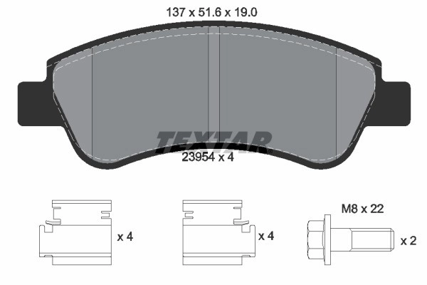 TEXTAR Bremsbelagsatz Q+ 2395401 Bremsbeläge,Bremsklötze OPEL,PEUGEOT,CITROËN,Crossland X (P17),Corsa F,CORSA F Kasten/Schrägheck