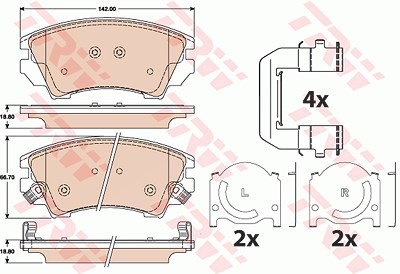 TRW Bremsbelagsatz GDB1783 Bremsbeläge,Bremsklötze OPEL,CHEVROLET,SAAB,INSIGNIA Caravan,Astra J Sports Tourer (P10),ASTRA J,ZAFIRA TOURER C (P12)