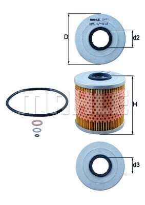 MAHLE ORIGINAL Ölfilter OX 91D Motorölfilter,Filter für Öl BMW,BERTONE,3 Limousine (E36),3 Limousine (E30),3 Coupe (E36),3 Compact (E36)