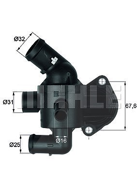 MAHLE ORIGINAL Kühlwasserthermostat BEHR TI 15 92 Thermostat,Thermostat, Kühlmittel VW,AUDI,SKODA,GOLF VI (5K1),Polo Schrägheck (6R1, 6C1)