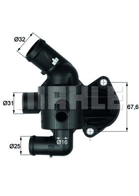 MAHLE ORIGINAL Kühlwasserthermostat BEHR TI 15 92 Thermostat,Thermostat, Kühlmittel VW,AUDI,SKODA,GOLF VI (5K1),Polo Schrägheck (6R1, 6C1)